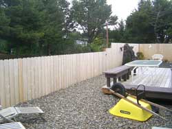 Friendly neighbor type fence