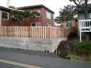 Fence and retaining wall